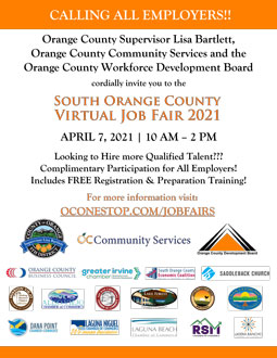 Aliso Viejo Chamber of Commerce To Participate In The South Orange County Virtual Job Fair
