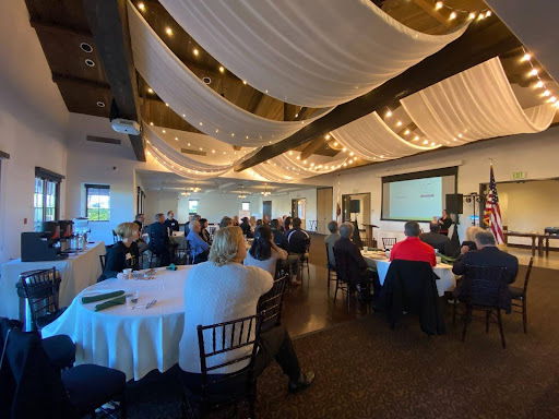 A dynamic presentation on the benefits of rest at Aliso Viejo Chamber's January Networking Breakfast.